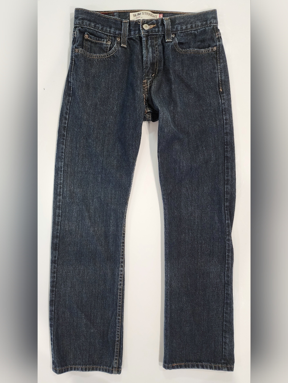 Levis 514 Slim Straight Jeans 30x30 Men's Dark Blue Denim Logo Cotton Used Once